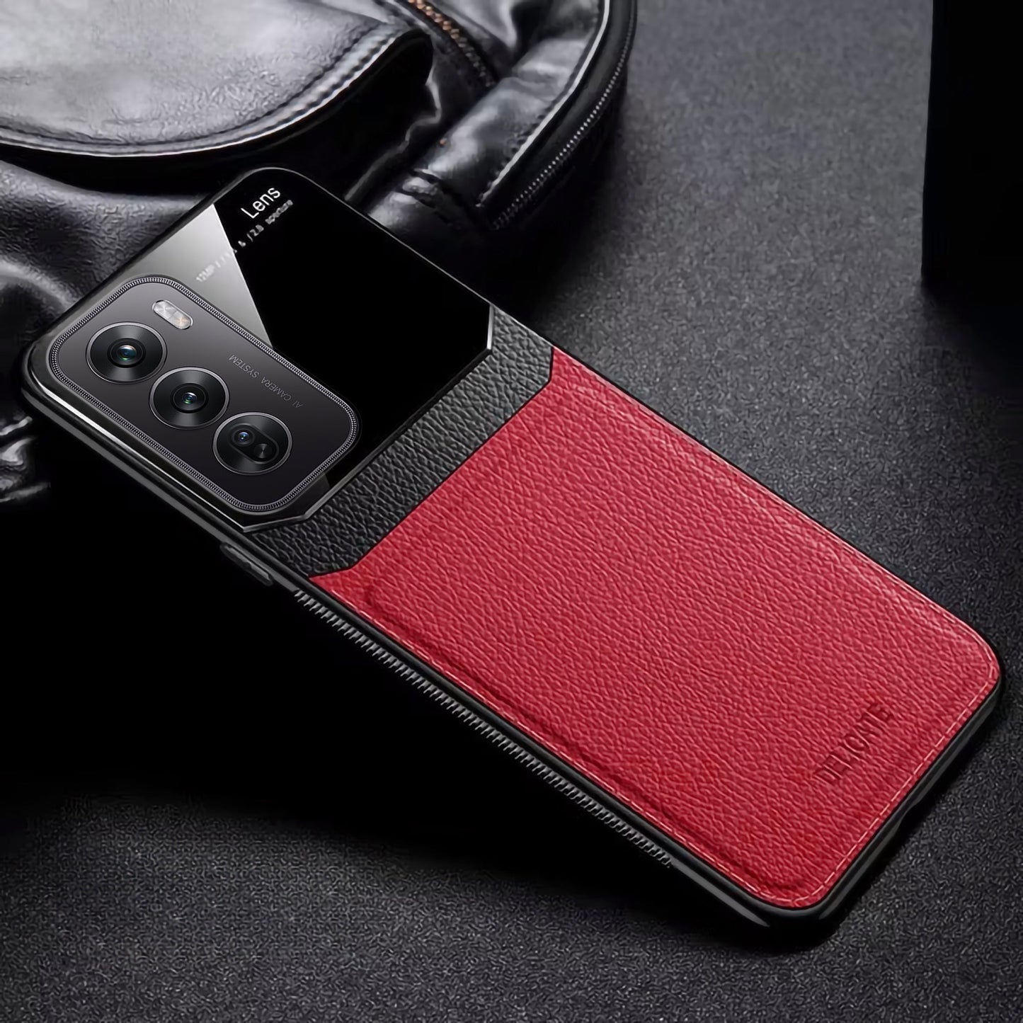 Oppo Reno 12 5G Premium Leather Lens Protective Case