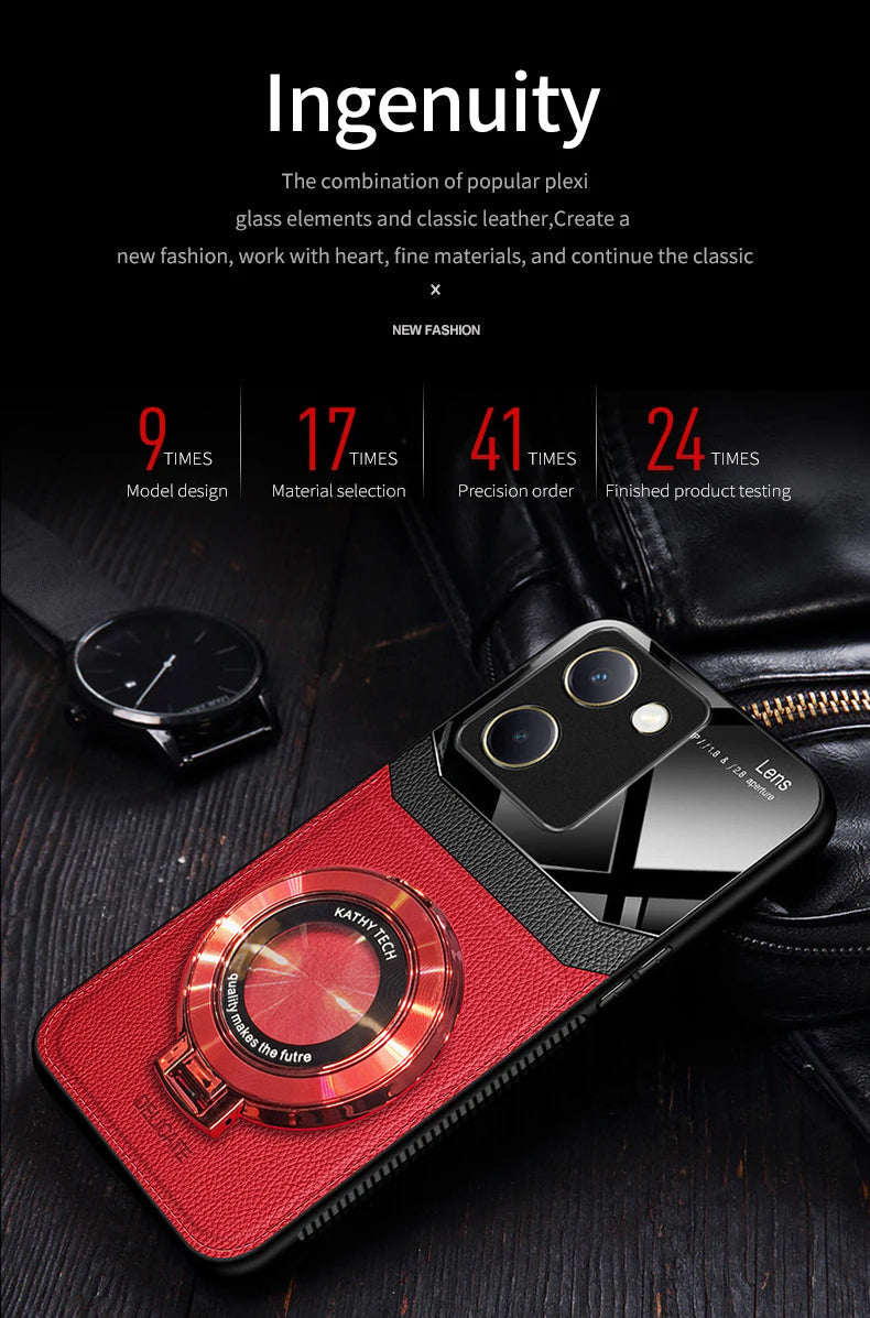 vivo y200 Pro Leather back Case