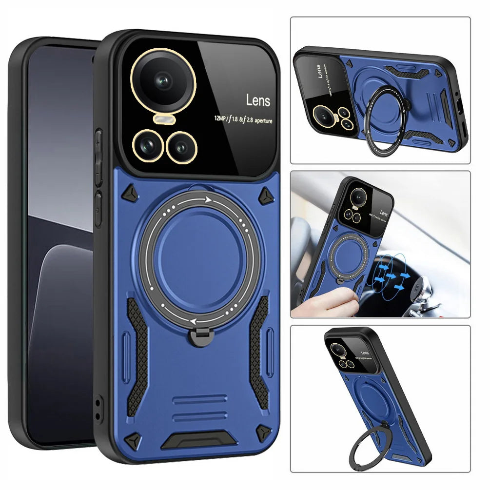 Oppo Reno 10 5G Military Grade Hard Back Ring Case