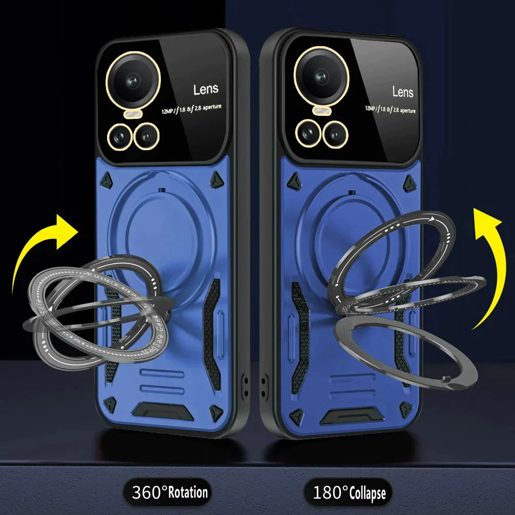 Oppo Reno 10 5G Military Grade Hard Back Ring Case
