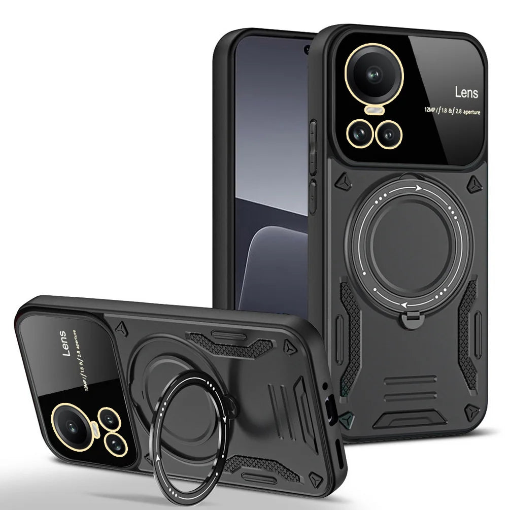 Oppo Reno 10 5G Military Grade Hard Back Ring Case