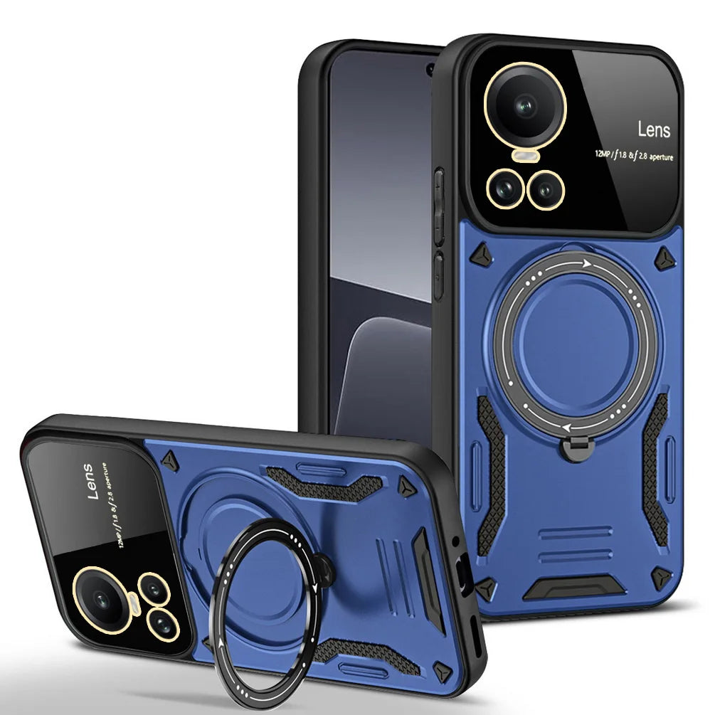 Oppo Reno 10 5G Military Grade Hard Back Ring Case