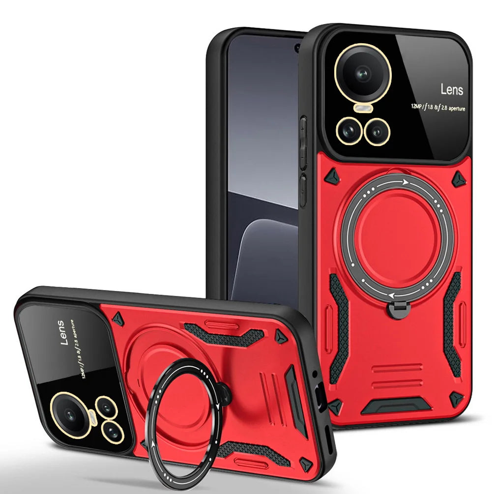 Oppo Reno 10 5G Military Grade Hard Back Ring Case