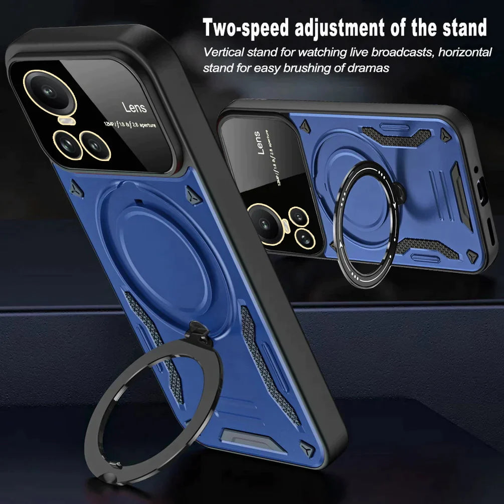 Oppo Reno 10 5G Military Grade Hard Back Ring Case