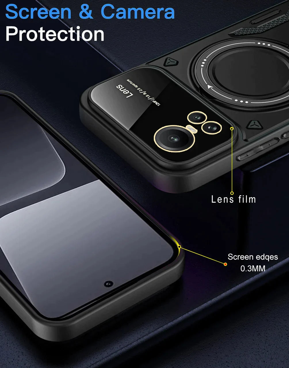 Oppo Reno 10 5G Military Grade Hard Back Ring Case