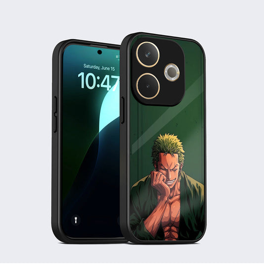 Oppo A5 Pro 5G Premium Acrylic Shockproof Glass Back Case (Roronoa Zoro)