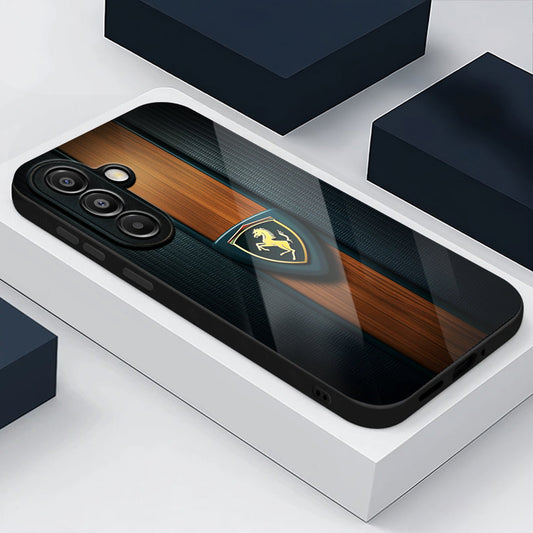 Samsung Galaxy A36 Premium Acrylic Shockproof Glass Back Case (Royal Roadster)