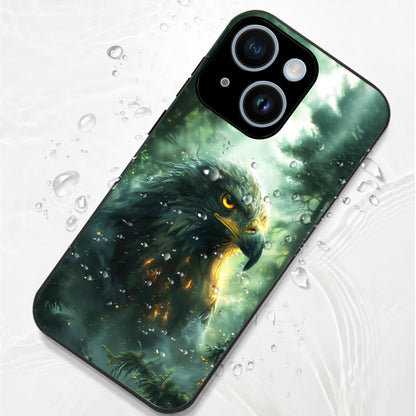 iPhone 15 Premium Acrylic Shockproof Glass Back Case (Eagle Case)