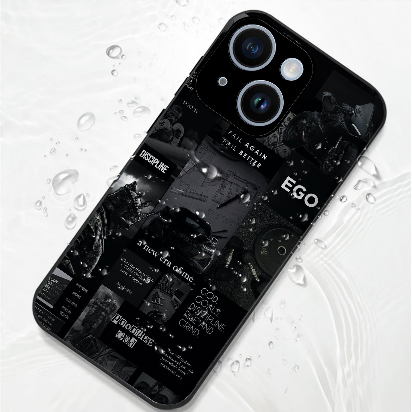 iPhone 15 Premium Acrylic Shockproof Glass Back Case (New Era)