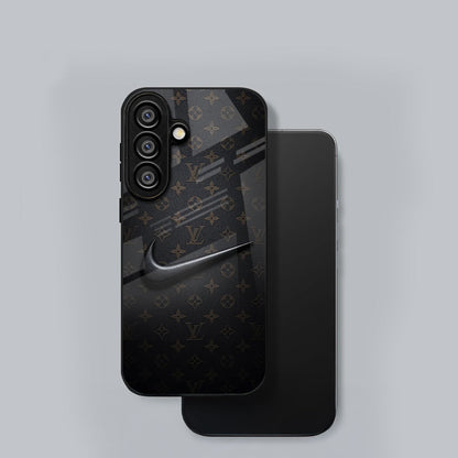 Samsung Galaxy A56 Premium Acrylic Shockproof Glass Back Case (Luxury Pattern)