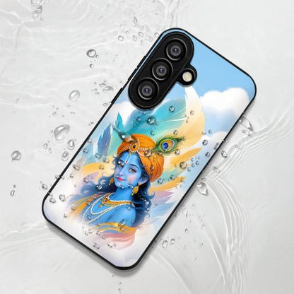 Samsung Galaxy A56 5G Premium Acrylic Shockproof Glass Back Case (Lord Krishna)