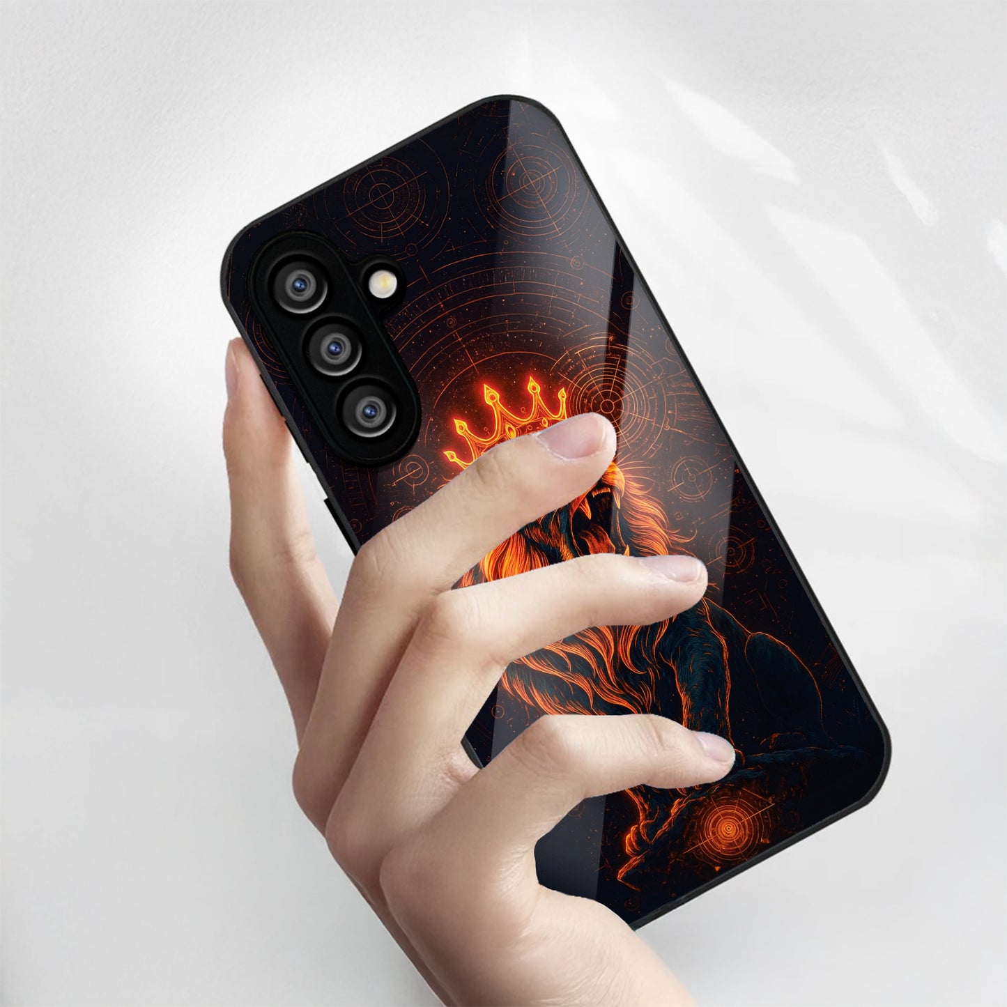 Samsung Galaxy A36 Premium Acrylic Shockproof Glass Back Case (King of Cosmos)