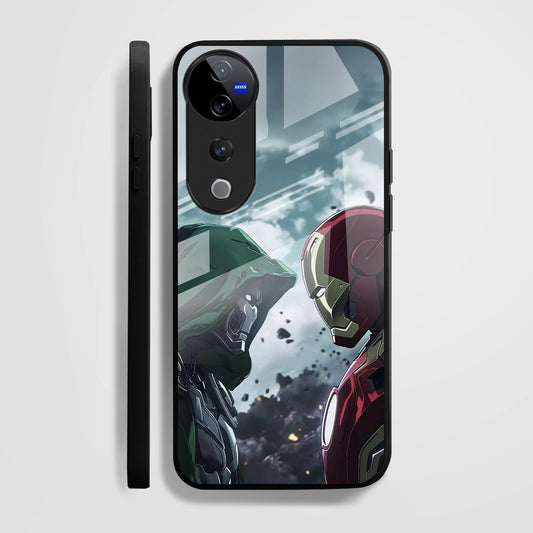 Vivo V40 Pro 5G Premium Acrylic Shockproof Glass Back Case (Battle Case)