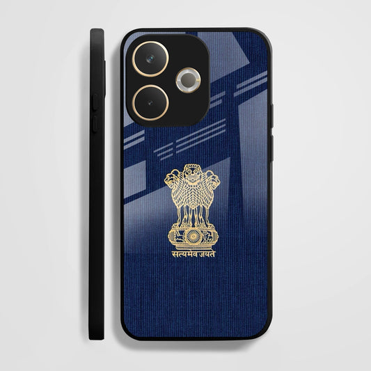 Oppo A5 Pro 5G Premium Acrylic Shockproof Glass Back Case ( Satya-M-Jayate )