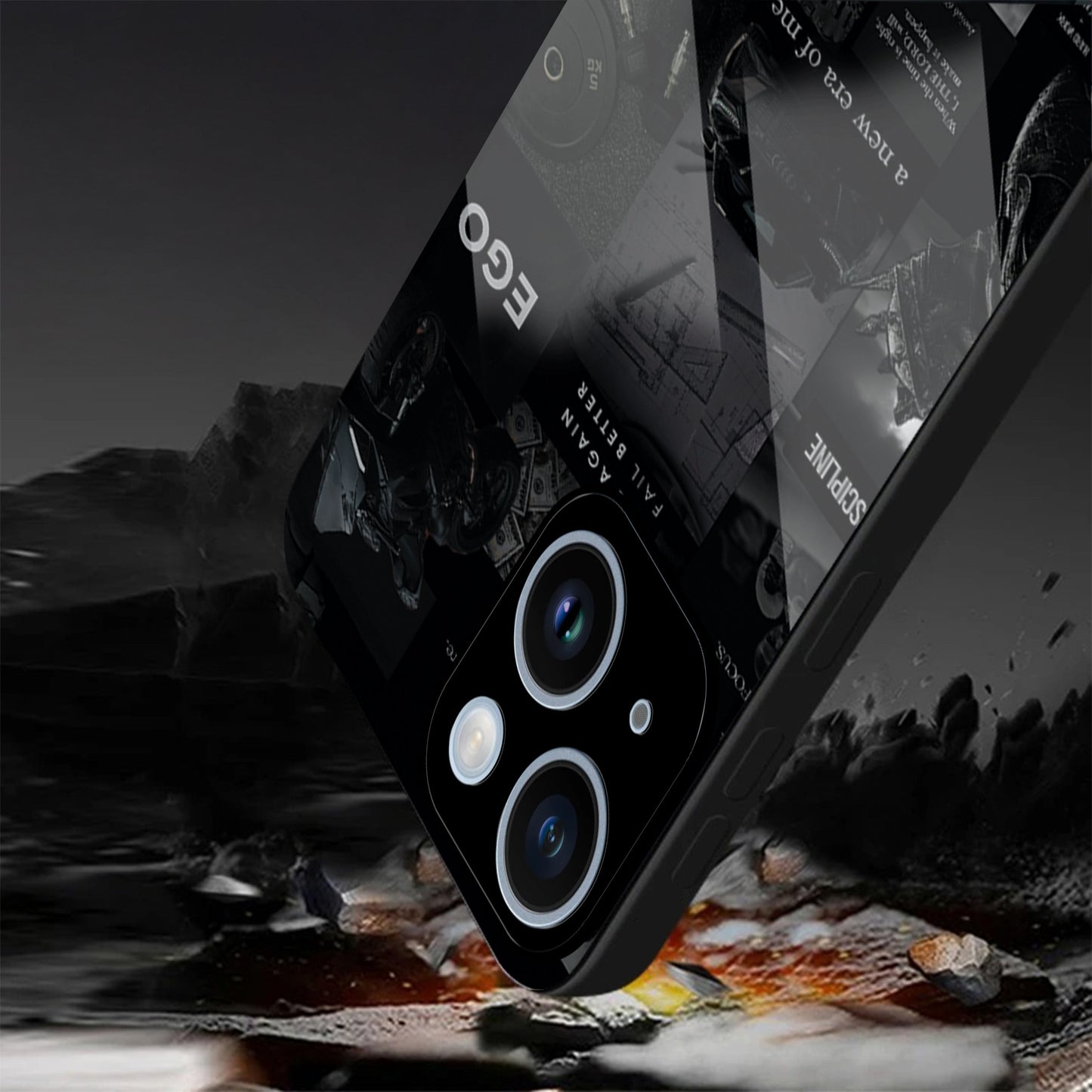 iPhone 15 Premium Acrylic Shockproof Glass Back Case (New Era)