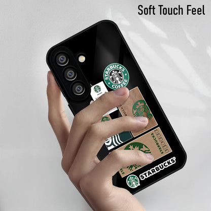 Samsung Galaxy A56 Premium Acrylic Shockproof Glass Back Case (Starbucks Collage)