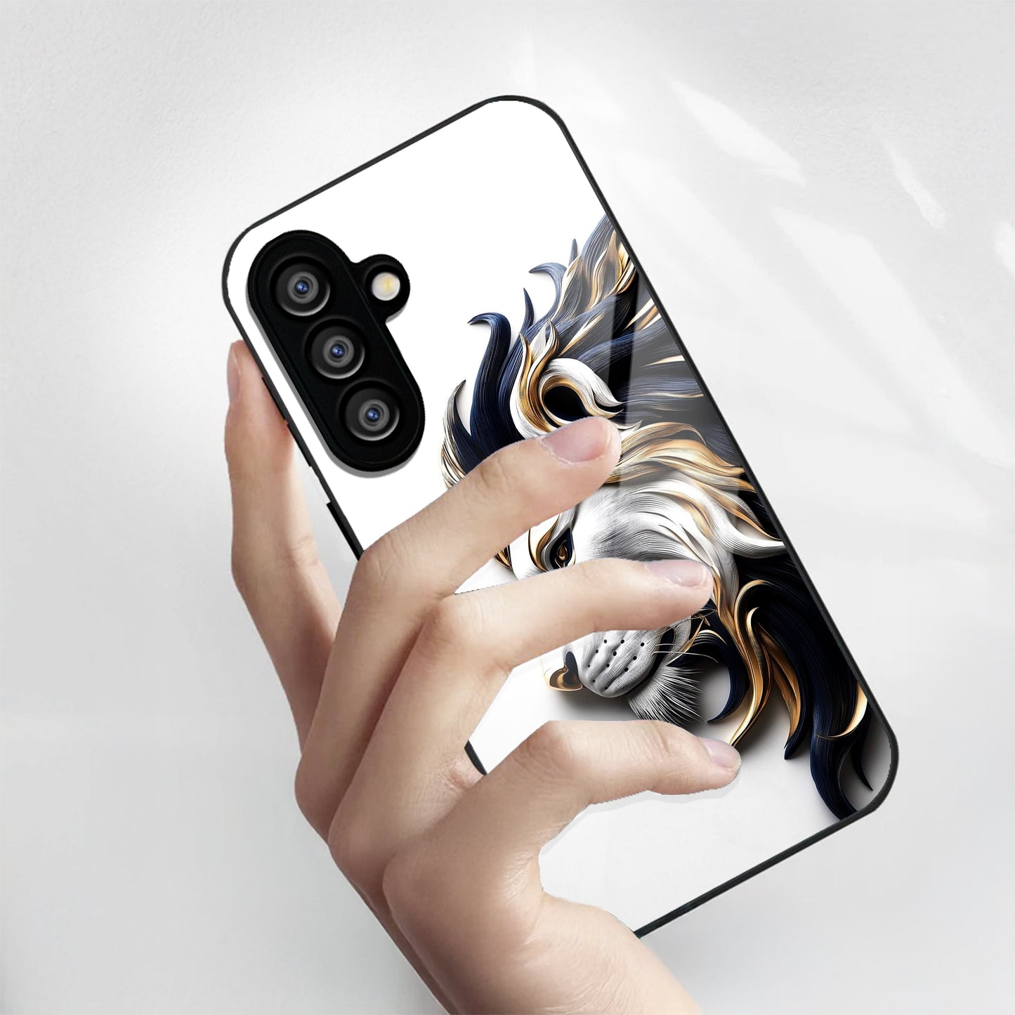 Samsung Galaxy A36 Premium Acrylic Shockproof Glass Back Case (King’s Flow)