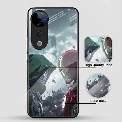 Vivo V40 Pro 5G Premium Acrylic Shockproof Glass Back Case (Battle Case)