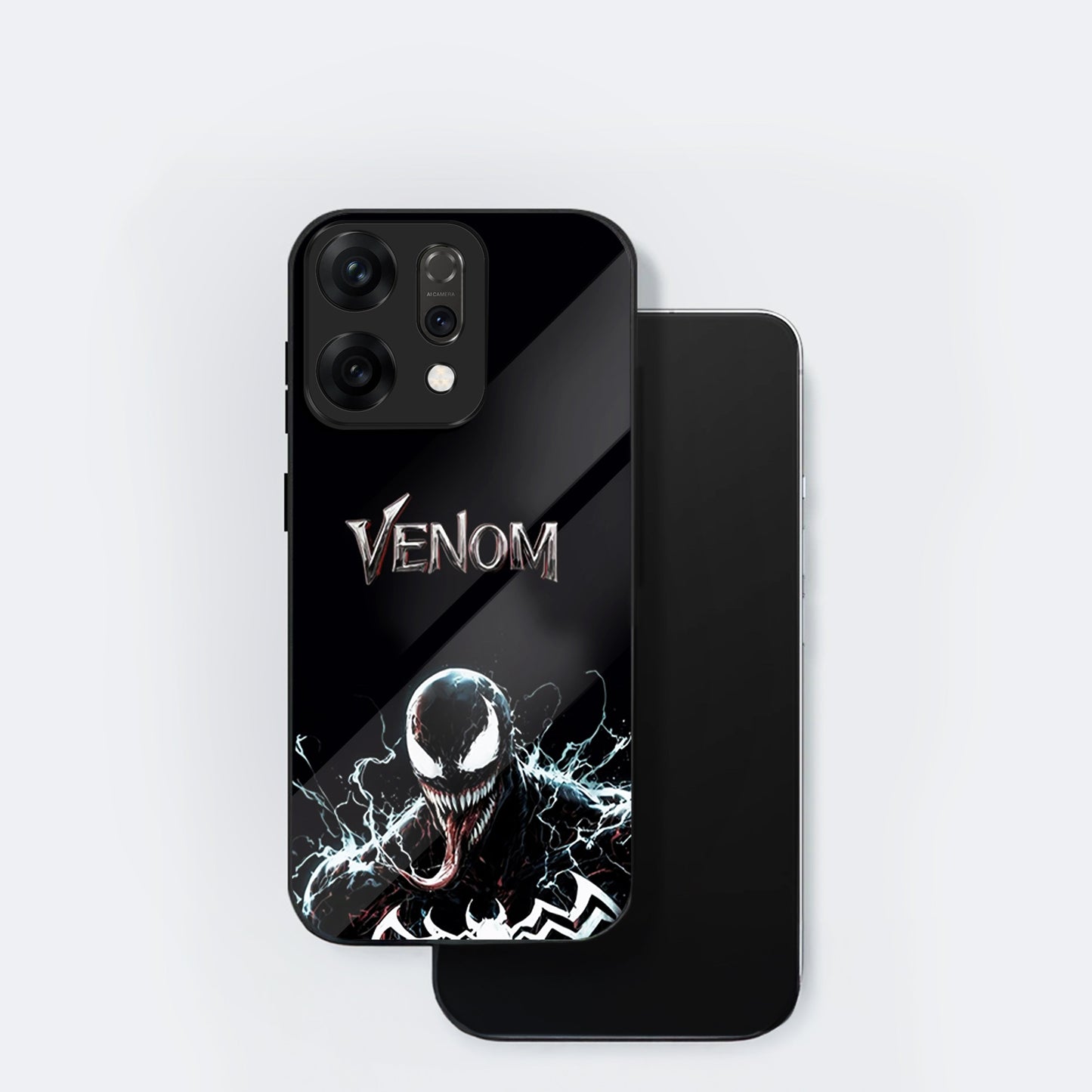 Oppo Reno 14 5G Premium Acrylic Shockproof Glass Back Case (Venom)