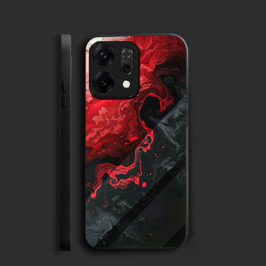 Oppo Reno 14 5G Premium Acrylic Shockproof Glass Back Case (Crimson Surge)