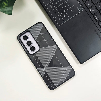 Oppo Reno12 5G Triangle Pattern Matte Back Shockproof Case