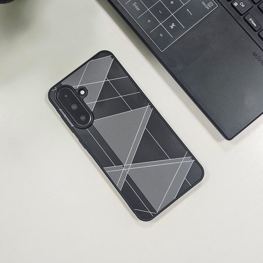 Samsung Galaxy A56 5G Triangle Pattern Matte Back Shockproof Case