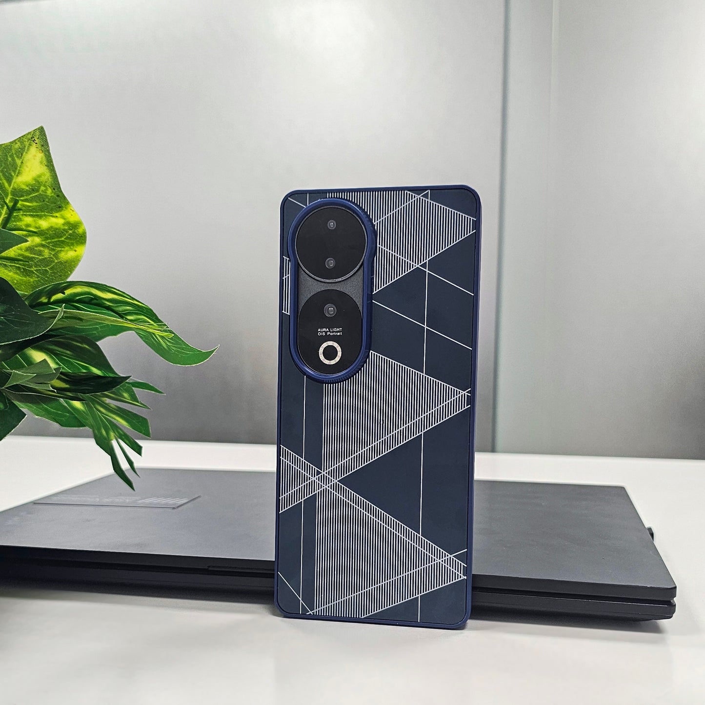 Vivo V40 Pro 5G Triangle Pattern Matte Back Shockproof Case