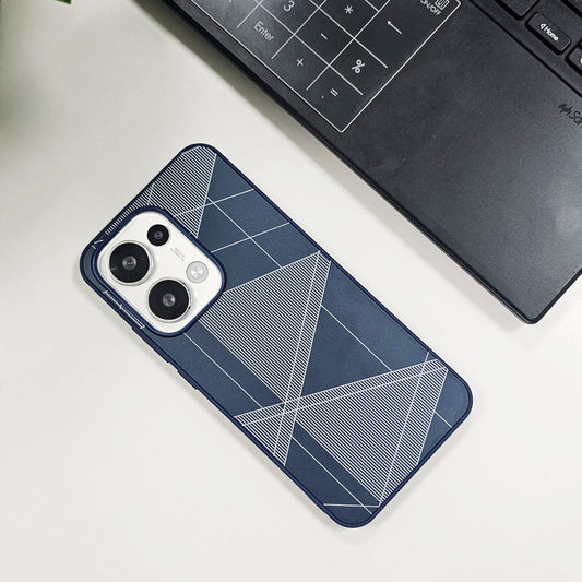 Oppo Reno13 5G Triangle Pattern Matte Back Shockproof Case