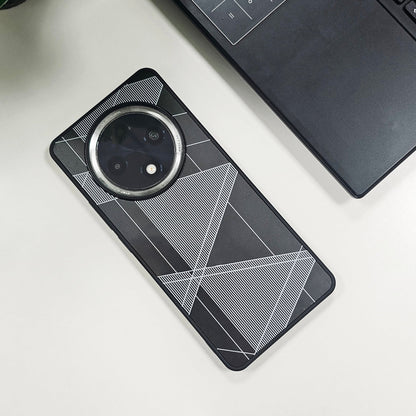Oppo F27 Pro 5G Triangle Pattern Matte Back Shockproof Case