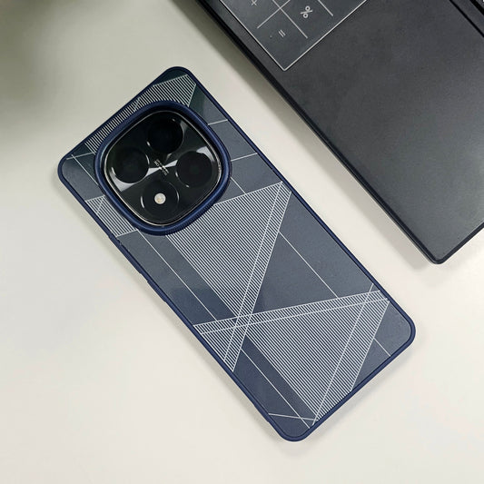 Redmi Note 14 Pro 5G Triangle Pattern Matte Back Shockproof Case