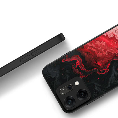 Oppo Reno 14 5G Premium Acrylic Shockproof Glass Back Case (Crimson Surge)