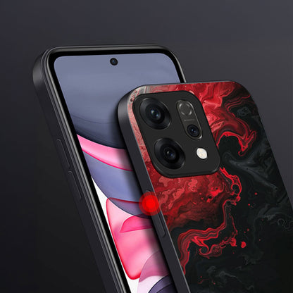 Oppo Reno 14 5G Premium Acrylic Shockproof Glass Back Case (Crimson Surge)