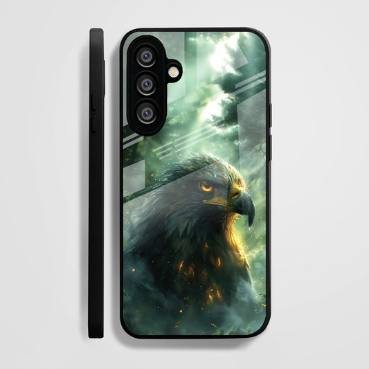 Samsung Galaxy A36 Premium Acrylic Shockproof Glass Back Case (Eagle Case)