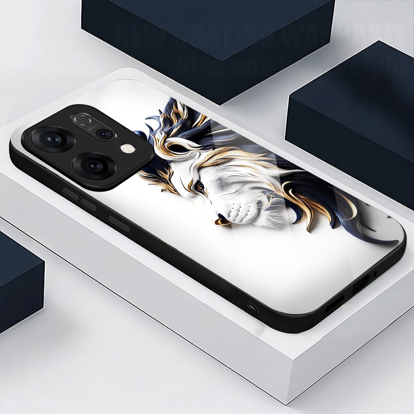 Oppo Reno 14 5G Premium Acrylic Shockproof Glass Back Case (King’s Flow)