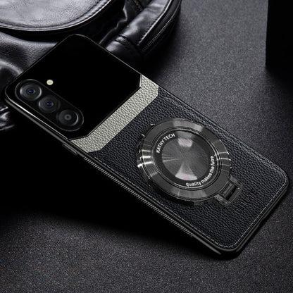 Samsung Galaxy A36 5G Original Luxury Leather Lens Magnifier Ring Stand Case