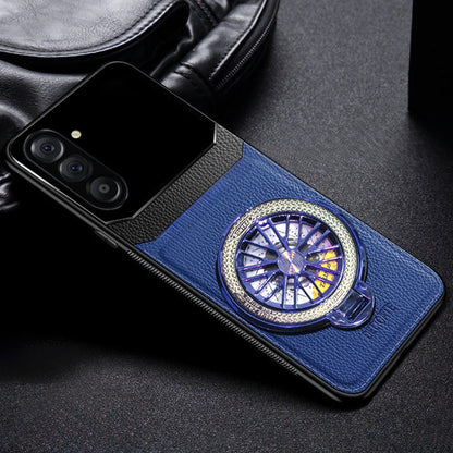 Samsung Galaxy A36 5G Original Luxury Leather Lens Wheel Ring Stand Case