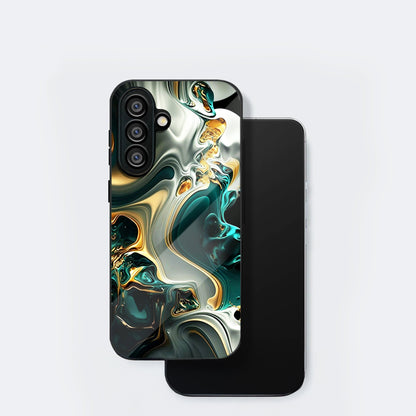 Samsung Galaxy A36 Premium Acrylic Shockproof Glass Back Case (Ocean Ember)