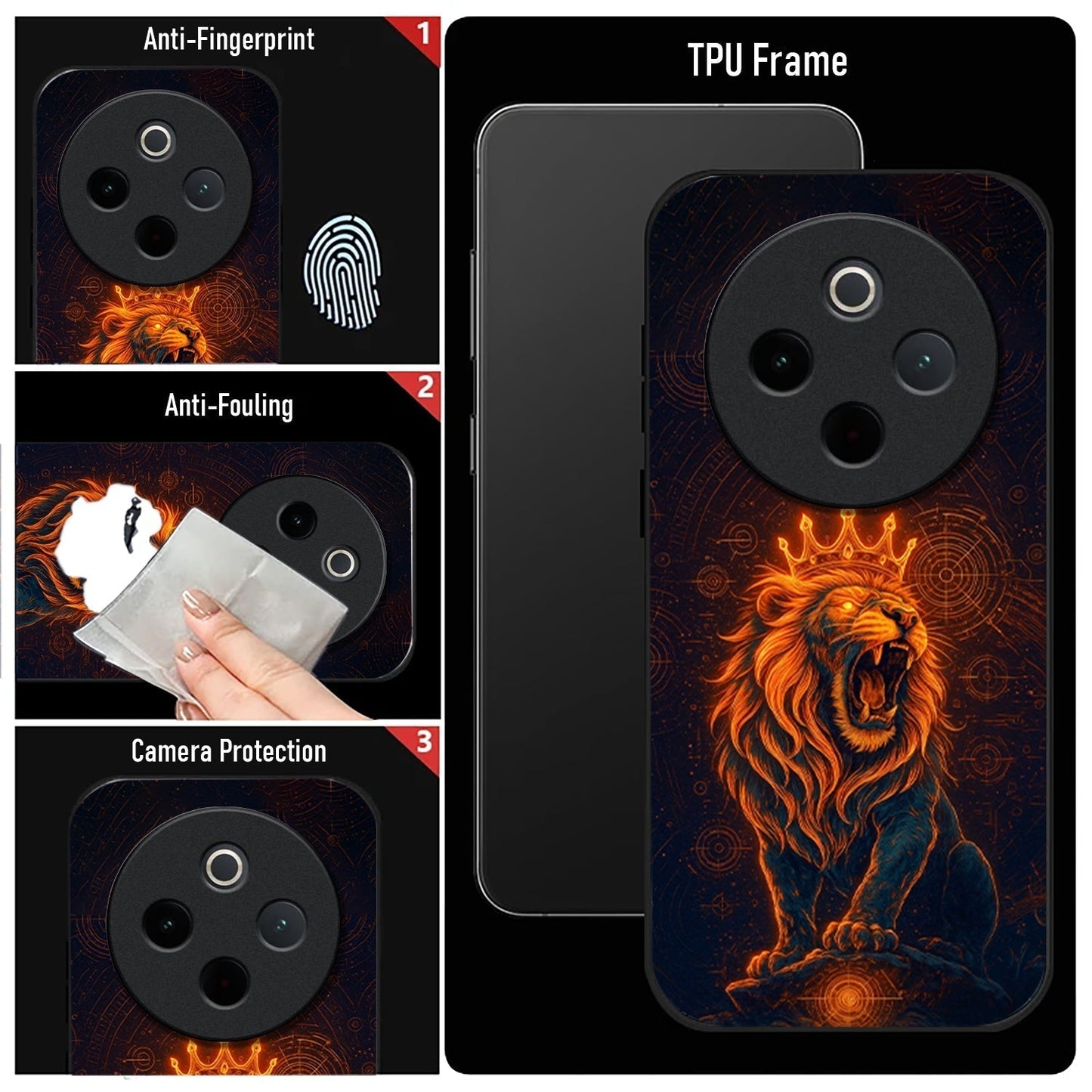 Vivo T4 5G Premium Acrylic Shockproof Glass Back Case (King of Cosmos)