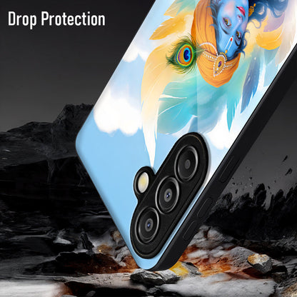 Samsung Galaxy A56 5G Premium Acrylic Shockproof Glass Back Case (Lord Krishna)