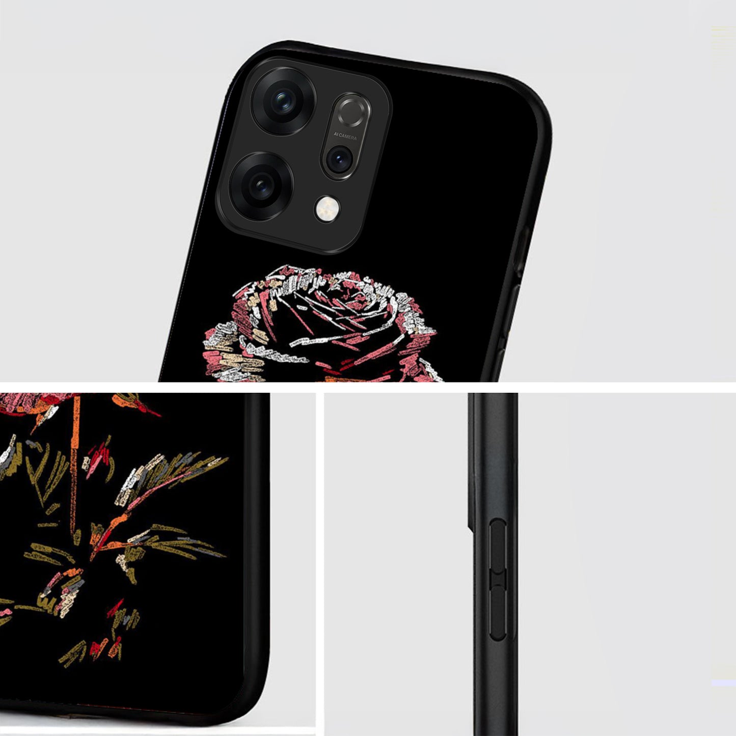 Oppo Reno 14 5G Premium Acrylic Shockproof Glass Back Case (Blossom Fade)