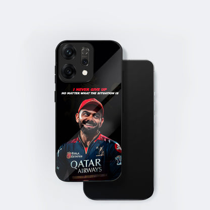 Oppo Reno 14 5G Premium Acrylic Shockproof Glass Back Case (Virat Spirit)
