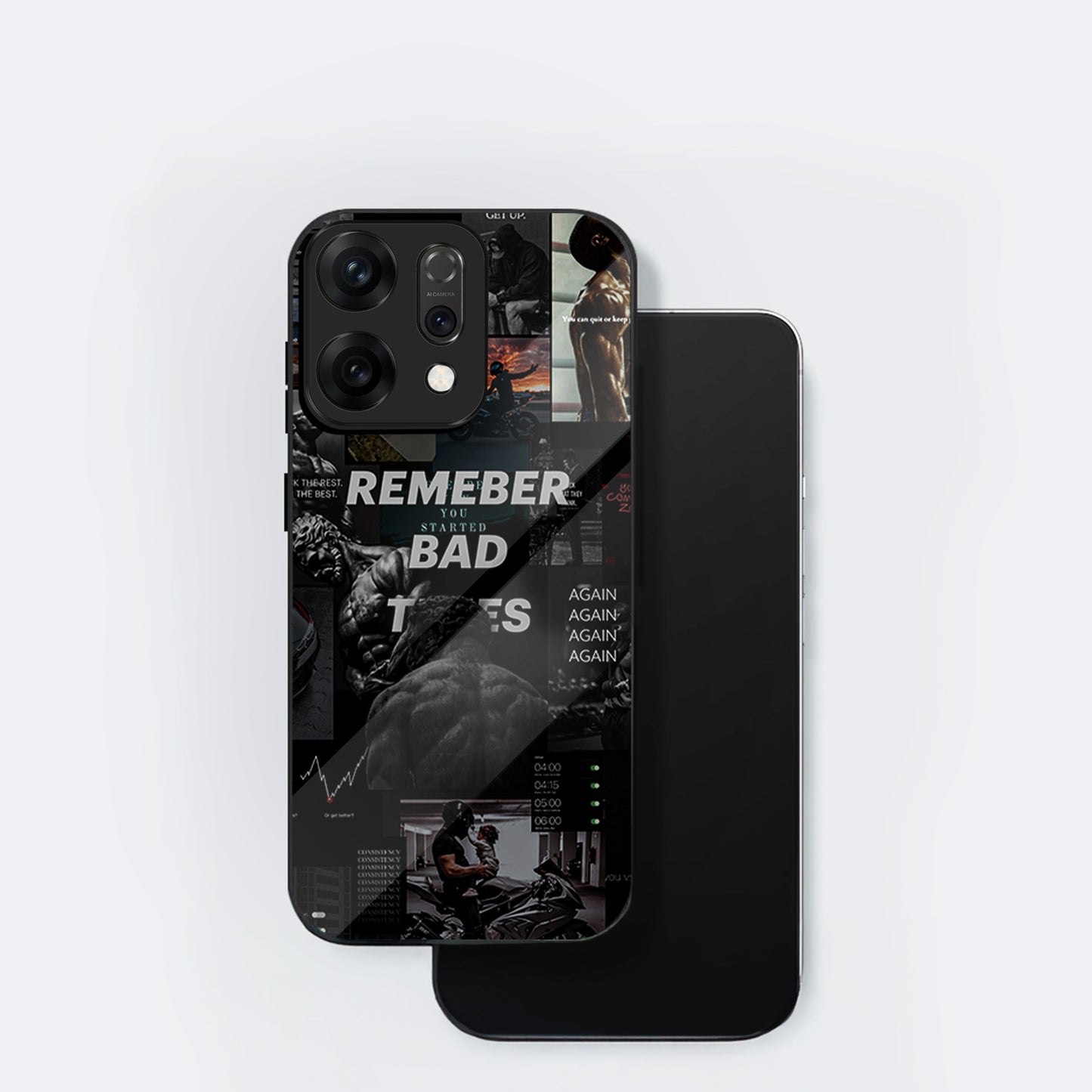Oppo Reno 14 5G Premium Acrylic Shockproof Glass Back Case (Remember Bad Time)
