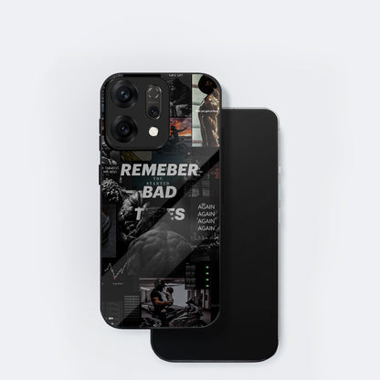 Oppo Reno 14 5G Premium Acrylic Shockproof Glass Back Case (Remember Bad Time)