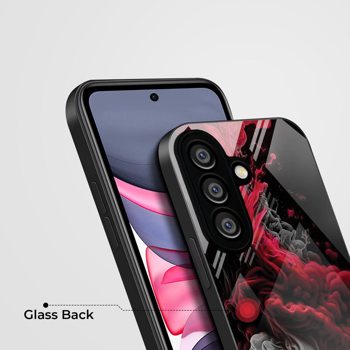 Samsung Galaxy A36 Premium Acrylic Shockproof Glass Back Case (Infernal Drift)