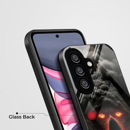 Samsung Galaxy A36 Premium Acrylic Shockproof Glass Back Case (Dark Flame)
