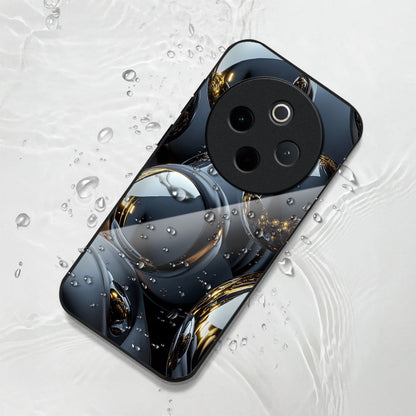 Vivo T4 5G Premium Acrylic Shockproof Glass Back Case (Mirror Spheres)