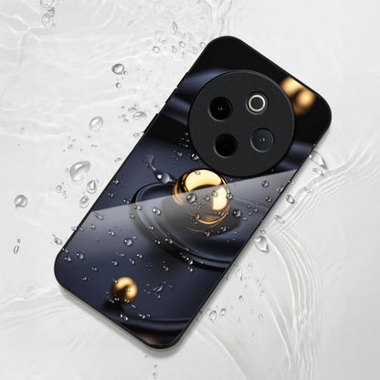 Vivo T4 5G Premium Acrylic Shockproof Glass Back Case (Golden Ripple)