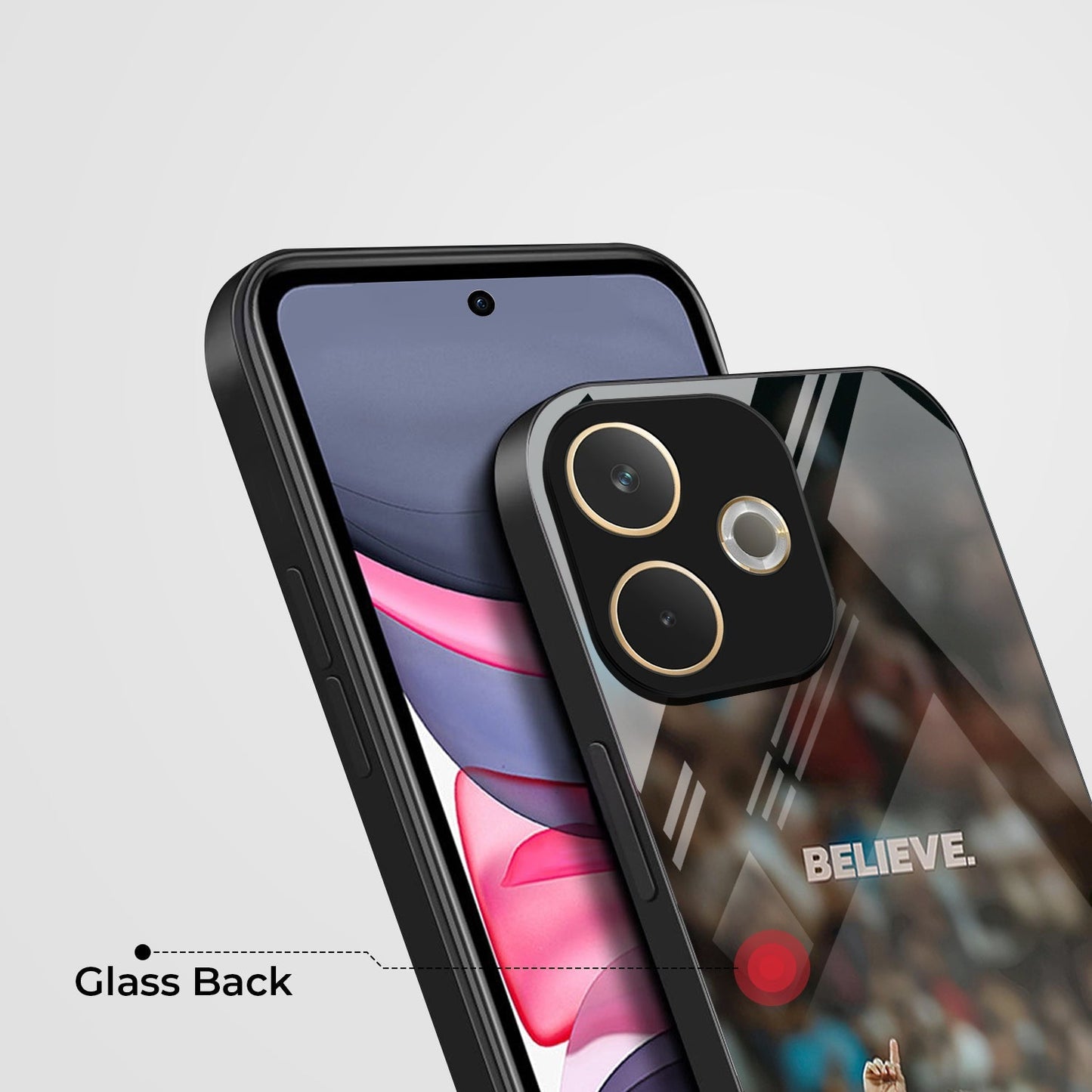 Oppo A5 Pro 5G Premium Acrylic Shockproof Glass Back Case (Virat Kohli )