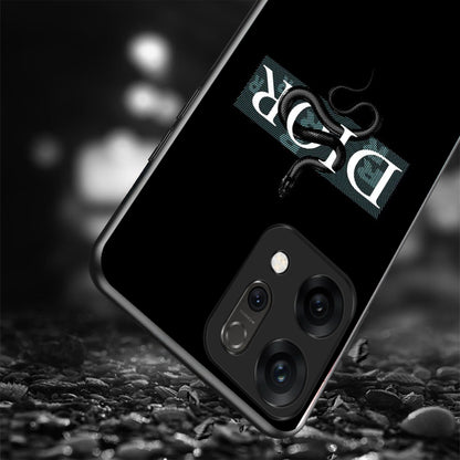 Oppo Reno 14 5G Premium Acrylic Shockproof Glass Back Case (Dior-Inspired)
