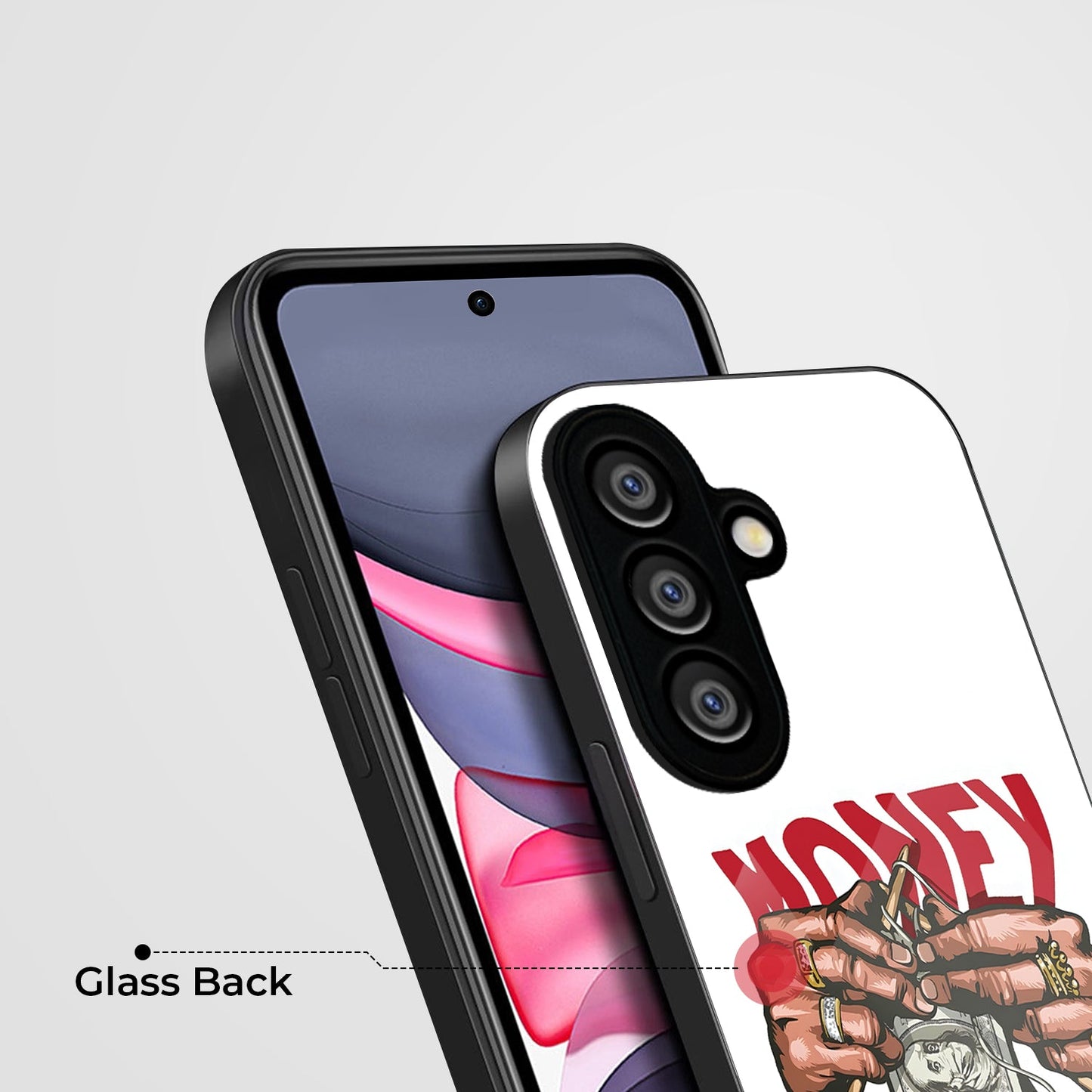 Samsung Galaxy A36 Premium Acrylic Shockproof Glass Back Case (Money maker)